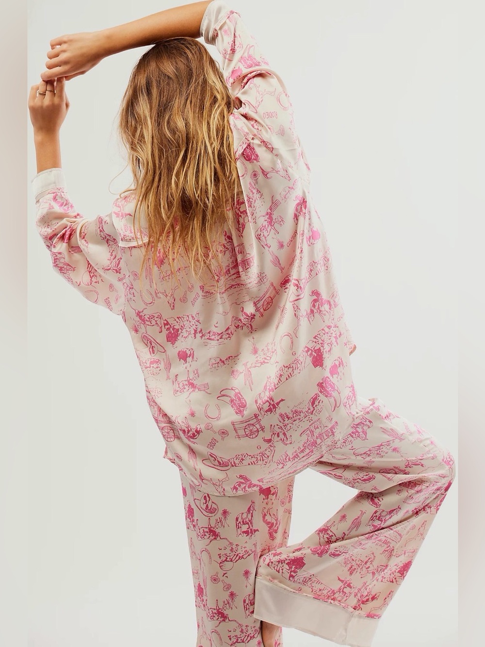x Intimately FP Dreamy Days Pajama Set in Tea Combo - Picture 3 of 4